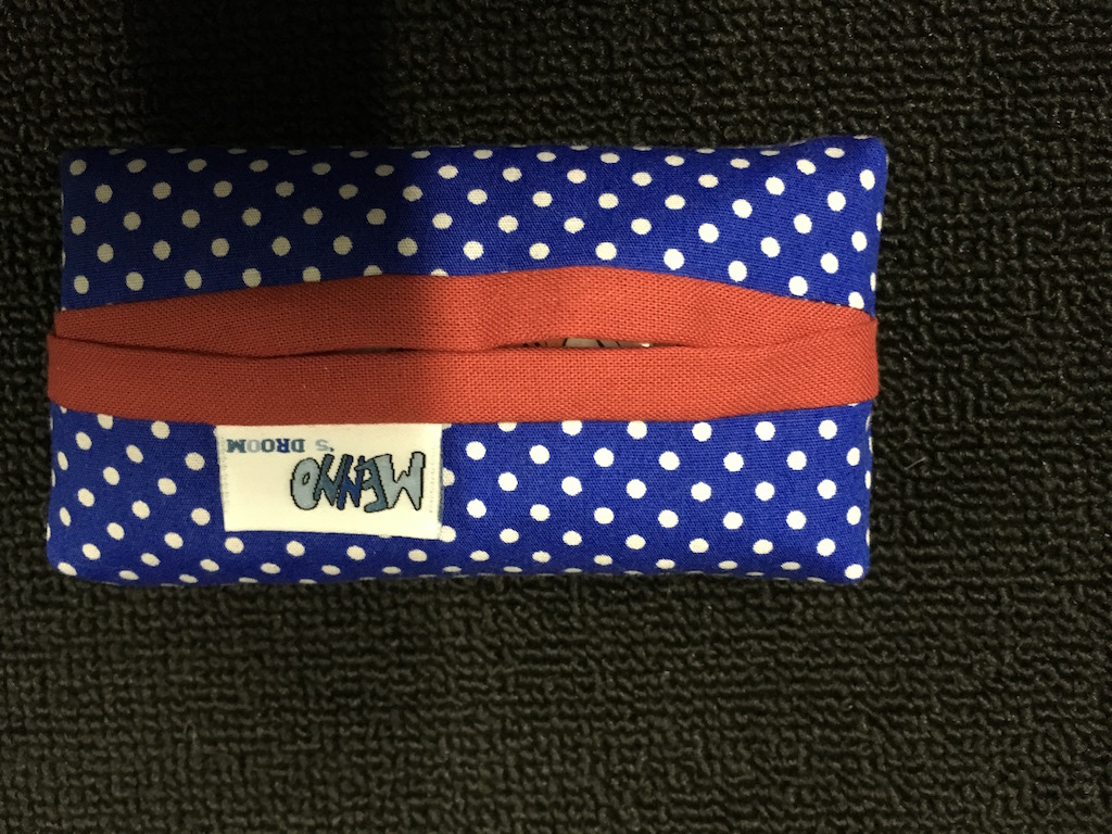 zakdoek blauw gestipt